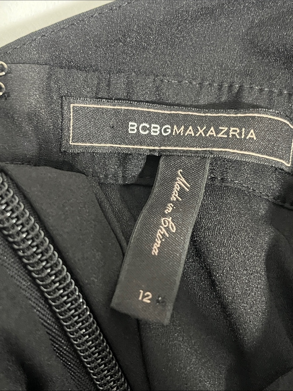 BCBGMaxAzria Black Deep V-Neck Floor-Length Gown - Picture 8 of 14